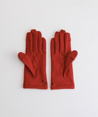 ORuKuBET おさんぽねこ刺繍ジャージグローブ(WOMEN)【タッチパネル対応】 レッド