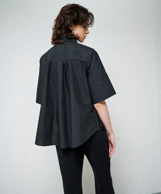 GRACE CONTINENTAL ケミカルフラワードレスシャツ ブラック