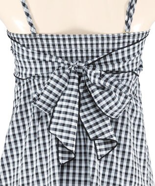 San-ai Resort（三愛水着楽園） 【WEB限定】ペプラムチェック3点セット【Beach Queen（ビーチクイーン）】 ブラック