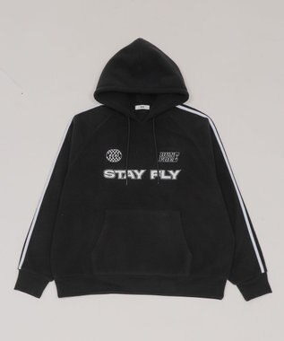 WEGO ラインフリースパーカー ブラック