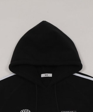 WEGO ラインフリースパーカー ブラック