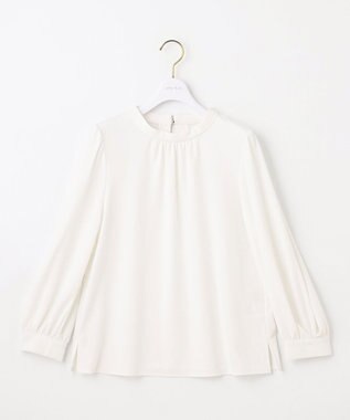 ANY SIS L 【UVケア】イージーケアスタンドネック ブラウス オフ