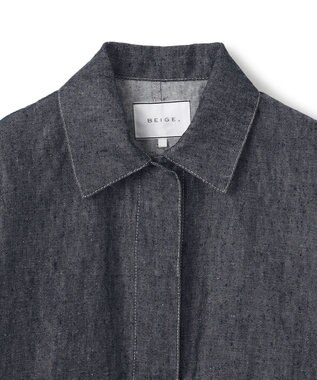 BEIGE， 【洗える】CUPHEA / アウトポケットジャケット Indigo