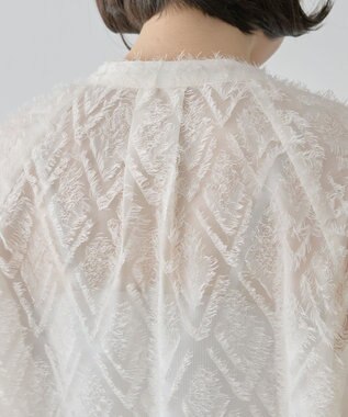 Green Parks Ｏ．フサフサ２ｗａｙボウタイブラウス Off White