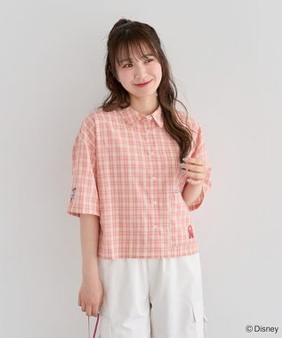 Green Parks シュガーラッシュ　／　チェックショート丈シャツ Red