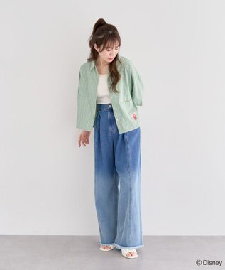 Green Parks シュガーラッシュ　／　チェックショート丈シャツ Green