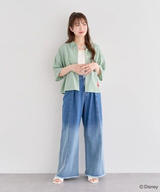 Green Parks シュガーラッシュ　／　チェックショート丈シャツ Green