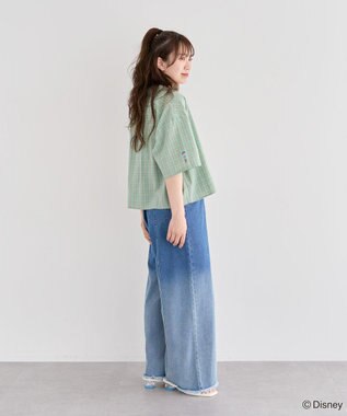 Green Parks シュガーラッシュ　／　チェックショート丈シャツ Green