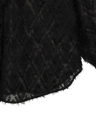 Green Parks Ｏ．フサフサ２ｗａｙボウタイブラウス Black