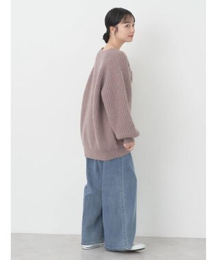 earth music&ecology フワフワＭＩＸヤーンカーディガン Mocha