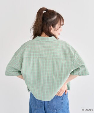 Green Parks シュガーラッシュ　／　チェックショート丈シャツ Green