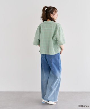 Green Parks シュガーラッシュ　／　チェックショート丈シャツ Green