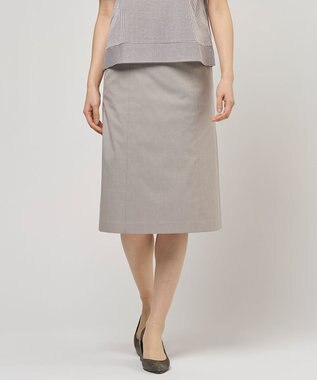 J.PRESS LADIES 【セットアップ対応・洗える・撥水】コットンFITTY スカート ベージュ系1