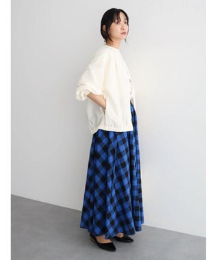 Green Parks ・ｆｕｒｒｙ　ｒａｔｅ　ギンガムバイアススカート Blue