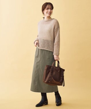 ANY レーシーネットニット ベージュ