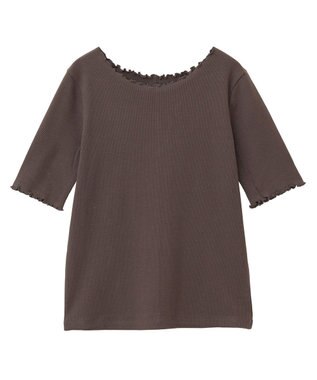 earth music&ecology リブメロープルオーバー Brown