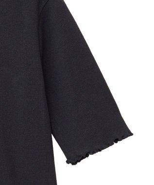 earth music&ecology リブメロープルオーバー Black