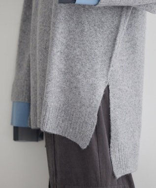 YECCA VECCA 袖レイヤードソフトニット Charcoal Gray