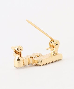 組曲 ラインアンドサークルストーンパール ブローチ ゴールド系