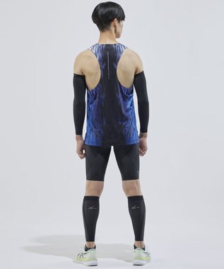 CW-X 【MEN】 CW-X トップス 【薄軽ランニングシャツ】 ノースリーブ タンクトップ スクエアネック 吸汗速乾性(本体) メンズ DLO180 /ワコール ブルー