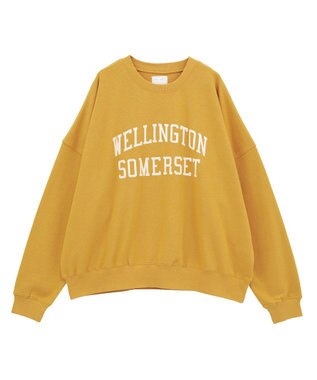 Green Parks オーバーサイズロゴ裏毛プルオーバー Mustard