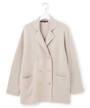 23区 【見上愛さん着用/Oggi掲載】カシミヤブレンド ニット ジャケット ベージュ系