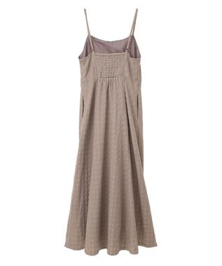 earth music&ecology ＳＥＴ２点ジャカードシャツ＋キャミドレ Mocha