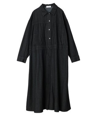 Green Parks ■ＥＳＣＡＲ　デニムジャケットワンピース Black