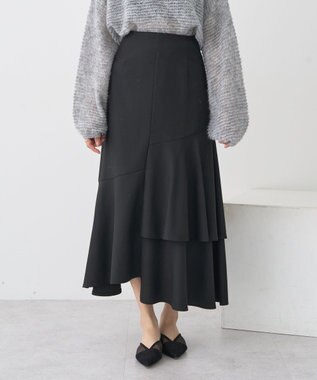 earth music&ecology ティアードイレヘムスカート Black