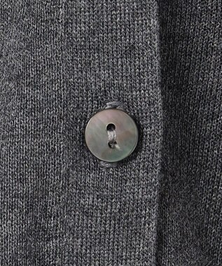 自由区 【洗える】ブライトシアー カーディガン チャコール