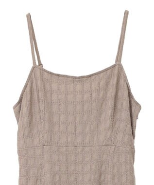 earth music&ecology ＳＥＴ２点ジャカードシャツ＋キャミドレ Mocha