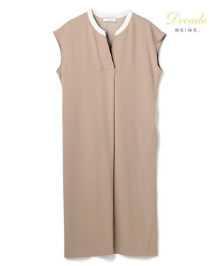 BEIGE， 【セットアップ対応】CINDY / 配色ネック フレンチドレス