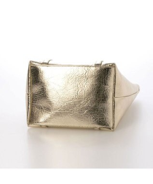 UNBILLION カシュカシュ cachecache / クラッシュメタリック2wayミニトート ゴールド