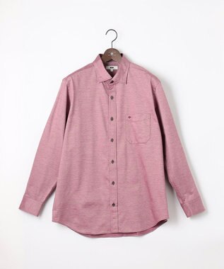 JOSEPH ABBOUD 【キングサイズ・ストレッチで快適な着心地・イージーケア】ジャージー シャツ ワイン系