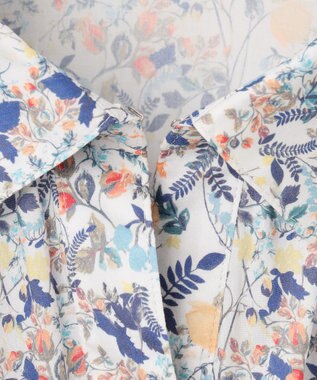 J.PRESS LADIES S 【洗える】Liberty シャツカラー スキッパー ブラウス オフ系