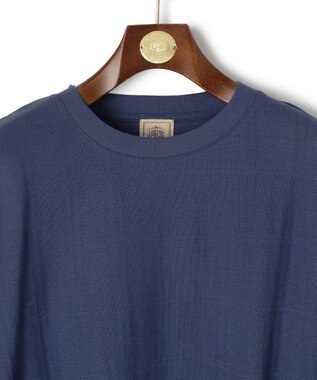 J.PRESS MEN 【KING SIZE】【ビジネス対応】リンクスシャドーチェック ロングスリーブTシャツ ブルー系