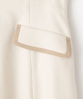 Feroux 【洗える】バイカラーフレア スカート アイボリー系