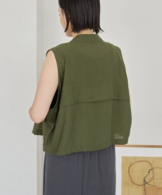 AMERICAN HOLIC Ｗポケットショートベスト Khaki