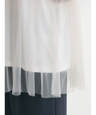 Green Parks ・ＥＬＥＮＣＡＲＥ　ＤＵＥ　チュールドッキングＴＥＥ Off White