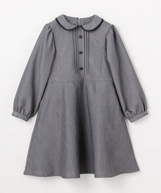 組曲 KIDS 【110-140㎝】 クラシカルグレーワンピース グレー