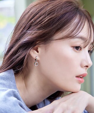 Tiaclasse 【金属アレルギー対応】 ハングサークルピアス シルバー