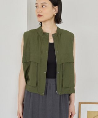 AMERICAN HOLIC Ｗポケットショートベスト Khaki