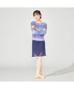 Chacott ニットトップ パープルグラデーション