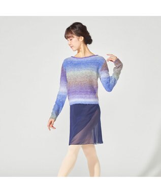 Chacott ニットトップ パープルグラデーション