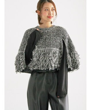 Te chichi ループ編みポンチョ