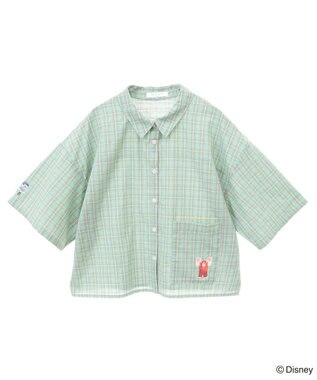 Green Parks シュガーラッシュ　／　チェックショート丈シャツ Green