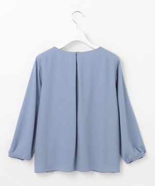 J.PRESS LADIES ストレッチジョーゼット Vネック カットソー スカイブルー系