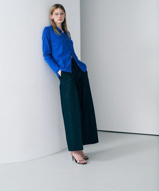 uncrave チノギャバジン ワイドトラウザー ネイビー