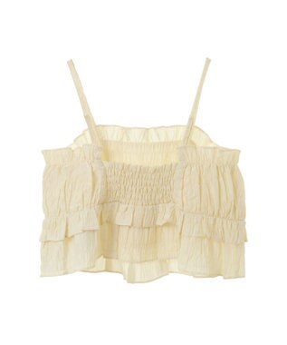 Green Parks シャーリングキャミビスチェ Ecru