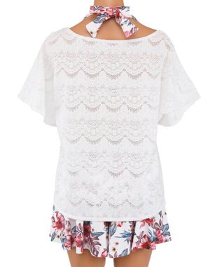 San-ai Resort（三愛水着楽園） 4点セット水着【San-ai Resort（サンアイリゾート）】 ホワイト